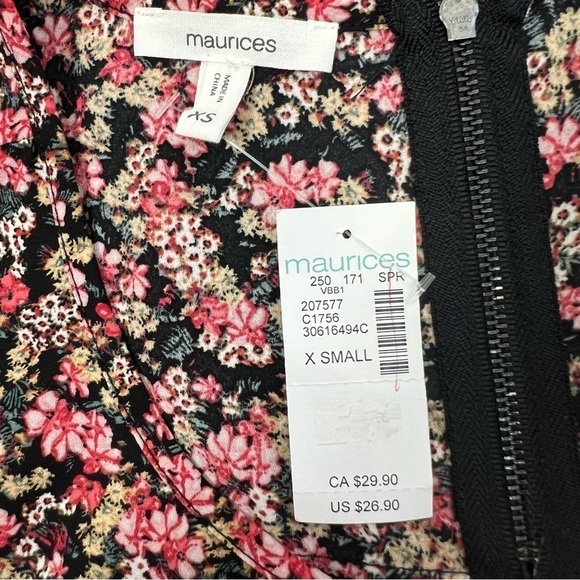 NWT Maurices Women’s Pullover Sleeveless Tank Top Sz XS Multi Color Floral Print - Picture 9 of 13